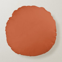 Terracotta Orange Solid Färg Warm & Earthy Design Rund Kudde