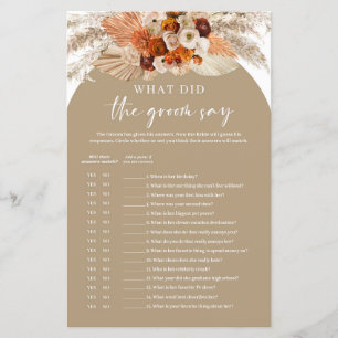 Terracotta pampas-gräs Vad sa brudgummen?