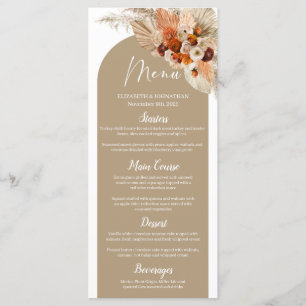 Terracotta pampas-gräset brinner orange Boho Arch Meny