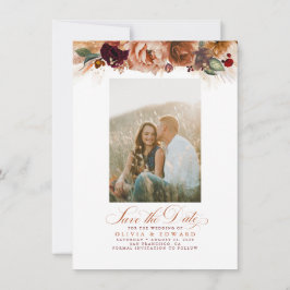 Terracotta Pampas Grass sparar datumfoto Spara Datumet