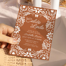 Terracotta Papel Picado Mexican Baby Shower