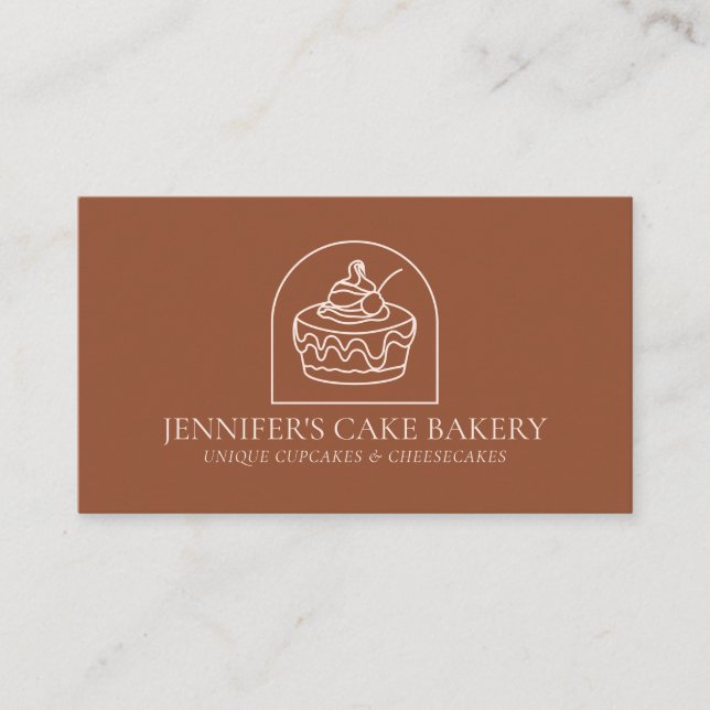Terracotta  paststry Chef Bakery Cheesecake Visitkort (Framsida)