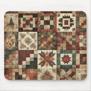 Terracotta Patchwork Quilt Rustic Blommigt Desk Musmatta