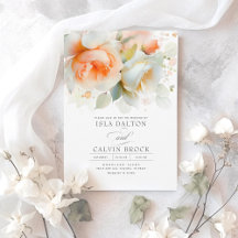 Terracotta Peach och White Flowers Boho Bröllop