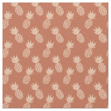 Terracotta & Peach Tropical Pineapple Mönster