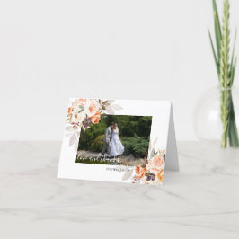 Terracotta Photo Blommigt Boho Fall Wedding Tack Kort