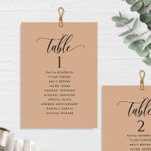 Terracotta-platskort med Guest Namn