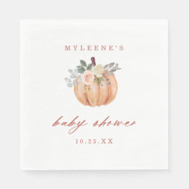 Terracotta Pumpkin Baby Shower Pappersservett