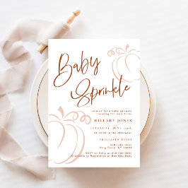 Terracotta Pumpkin Fall Bohemian Baby Sprinkle Inbjudningar