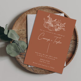 Terracotta Pumpkin Wedding Invitation Inbjudningar
