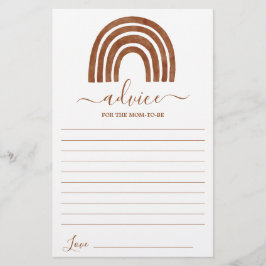 Terracotta Rainbow Advice for Mamma to be card