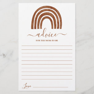 Terracotta Rainbow Advice for Mamma to be card