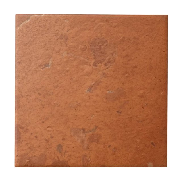 Terracotta red simple rustic  kakelplatta (Framsidan)