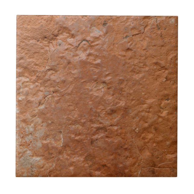 Terracotta red simple rustic  kakelplatta (Framsidan)