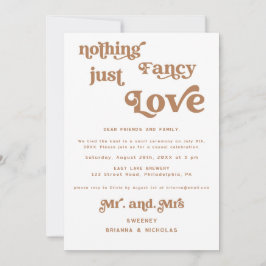 Terracotta Retro Bröllopsfoto Vigseln Inbjudningar