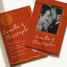 Terracotta Retro Disco Wedding