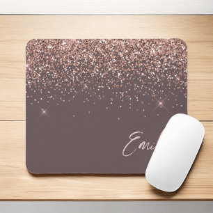 Terracotta Ro Guld -  Rosa Glitter Monogram Musmatta