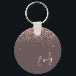 Terracotta Ro Guld  Rosa Glitter Monogram Nyckelring<br><div class="desc">Terracotta och Ro Guld -  Rosa Gnistra Glitter Script Monogram Namn nyckelringar (Nyckelring). Det gör perfekten söt 16-årsjubileum,  bröllop,  möhippa,  årsdag,  babydusch eller bachelorette-fest för någon som glam lyxen och chic stilar i kärlek.</div>