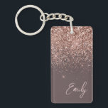 Terracotta Ro Guld  Rosa Glitter Monogram Nyckelring<br><div class="desc">Terracotta och Ro Guld -  Rosa Gnistra Glitter Script Monogram Namn Keychain. Det gör perfekten söt 16-årsjubileum,  bröllop,  möhippa,  årsdag,  babydusch eller bachelorette-fest för någon som glam lyxen och chic stilar i kärlek.</div>