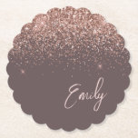 Terracotta Ro Guld  Rosa Glitter Monogram Underlägg Papper<br><div class="desc">Terracotta och Ro Guld -  Rosa Gnistra Glitter Skriver Monogram Namn Pappra Underlägg. Det gör perfekt studenten,  födelsedag,  bröllop,  möhippa,  årsdag,  babydusch eller bachelorette-fest till någon som glam lyx och chic stilar.</div>