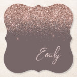 Terracotta Ro Guld  Rosa Glitter Monogram Underlägg Papper<br><div class="desc">Terracotta och Ro Guld -  Rosa Gnistra Glitter Skriver Monogram Namn Pappra Underlägg. Det gör perfekt studenten,  födelsedag,  bröllop,  möhippa,  årsdag,  babydusch eller bachelorette-fest till någon som glam lyx och chic stilar.</div>