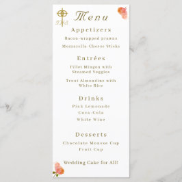 Terracotta Ro katolik Bröllop Menu Meny