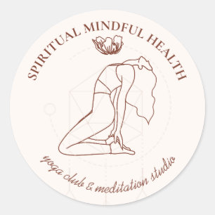 Terracotta-rodnad meditation Chakra yogainstruktör Runt Klistermärke