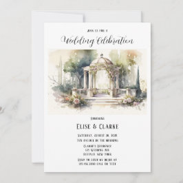 Terracotta Rosa Botanisk Blommigt utanför Bröllop Inbjudningar