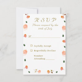 Terracotta Rose Katolsk Bröllopsinbjudan Kort