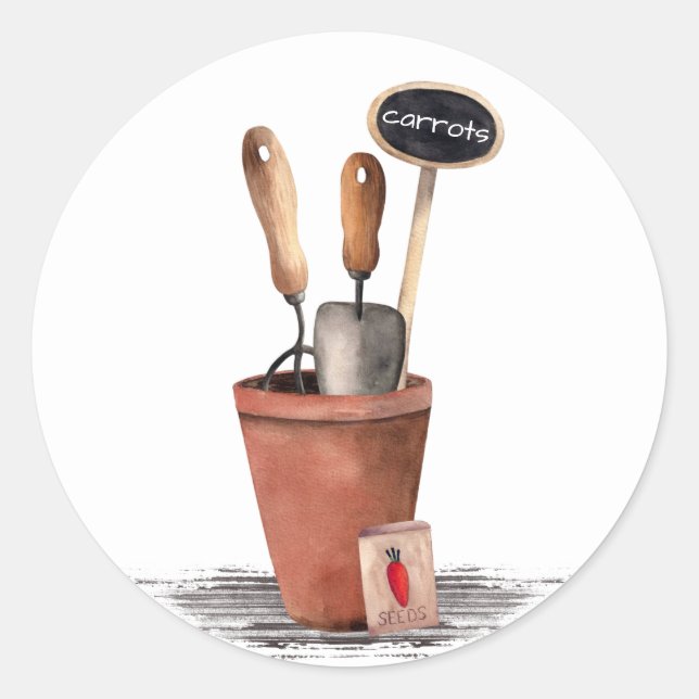  Terracotta Round Sticker Runt Klistermärke (Framsida)