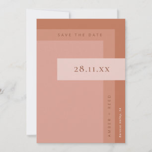 Terracotta Rust & Burnt Orange Boho Minimalist Spara Datumet