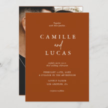 Terracotta Rust Burnt Orange Photo Bröllop