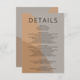 Terracotta Rustic Boho Arch Modern Bröllop Tilläggskort