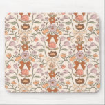 Terracotta Rustic Bows and Blommars Musmatta<br><div class="desc">Boho och rustik mousserande med hand plockade som illustration av knärör och blommor i terracotta och  rosa färg.</div>