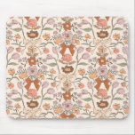 Terracotta Rustic Bows and Blommars Musmatta<br><div class="desc">Boho och rustik mousserande med hand plockade som illustration av knärör och blommor i terracotta och  rosa färg.</div>