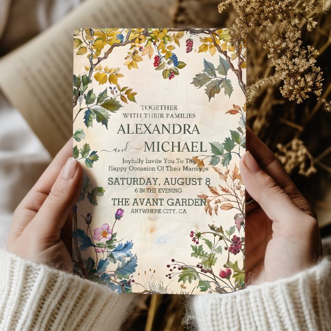 Terracotta Rustic Bröllop Mountain Wildblomma Inbjudningar (Skapare uppladdad)