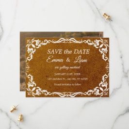 Terracotta Rustic Papel Picado – Save the Date Spara Datumet