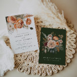 Terracotta Sage Boho Blommigt bröllopsinbjudan Inbjudningar<br><div class="desc">Det här är en sage grönt och terracotta-blommigt som sparar datumet. Redigera de flesta formuleringar och färg (blommigtarna för vattenfärg och vissa typsnitt går inte att redigera). Om du vill visa alla redigeringsalternativ väljer du "redigera med design verktyg" :)</div>