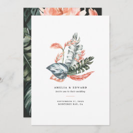 Terracotta sage grönt tropical foliage bröllop