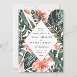 Terracotta sage grönt tropical foliage bröllop