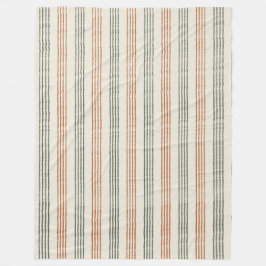 Terracotta Sage Modern minimalist Rand Boho Fleecefilt