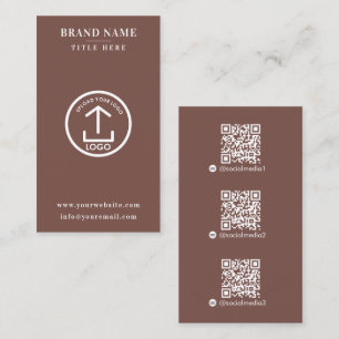 Terracotta Scannable Digital Contact QR Code Logot Visitkort
