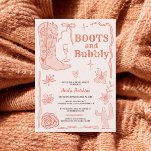 Terracotta scribbles botar bubblande möhippa inbjudningar