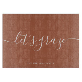 Terracotta Script Charcuterie Family Grasing Board