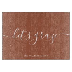 Terracotta Script Charcuterie Family Grasing Board