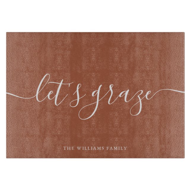 Terracotta Script Charcuterie Family Grasing Board (Framsidan)