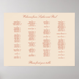 Terracotta Script-Poster med alfabetiskt läge Poster