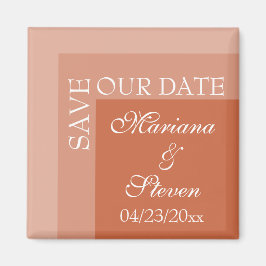 Terracotta Simple Modern Chic Script Bröllop Magnet