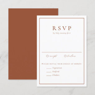 Terracotta Simple Typography Formal Bröllop OSA Kort