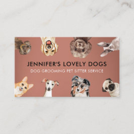 Terracotta Small Storlek Hundar Pet Sitter Visitkort